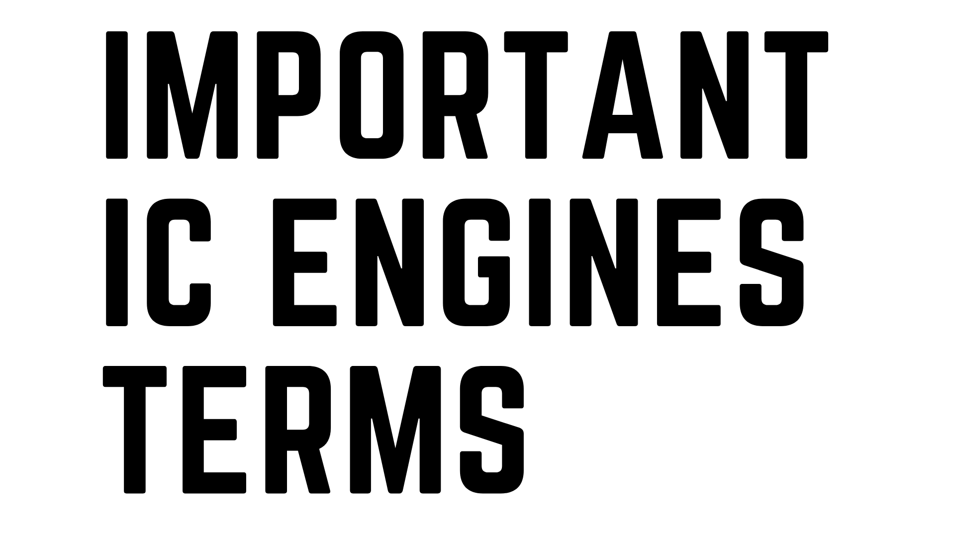 Engine terminology