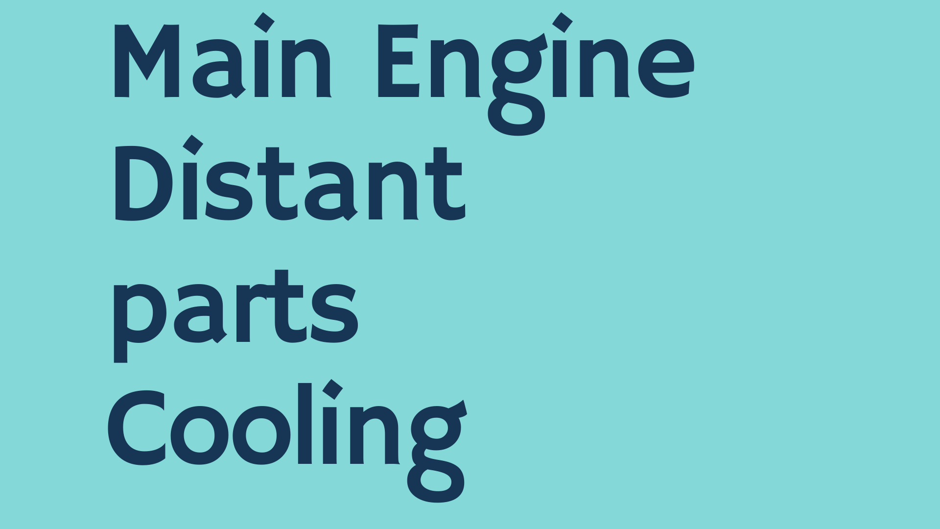 main engine cooling